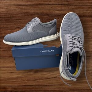 Cole Haan Men’s Grand+ Ultra Knit OX Gray Shoes. Size 10.5 M.